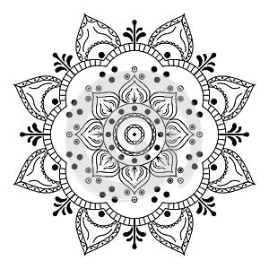 Mandala pattern black and white