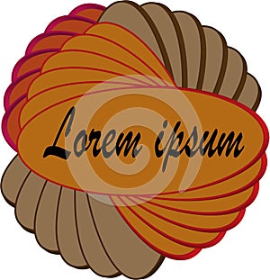 Spiral-shaped sheets, vector illustration.