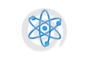 Atom icon,science icon. science design,Digital graphics.