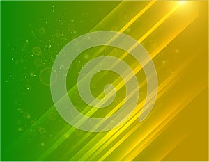 Green and Yellow Abstract geometric diagonal lines background with shiny light