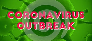 Coronavirus outbreak message. Virus cells vector background. ncov-19 covid-19 photo