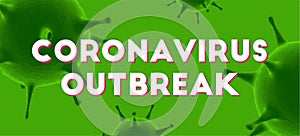 Coronavirus outbreak message. Virus cells vector background. ncov-19 covid-19 photo