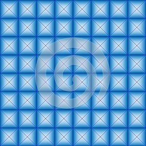 Blue background, rhombuses, squares with a gradient, blue tile, pattern, blue with white
