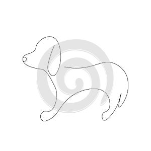Puppy silhouette design, vector illlustration photo