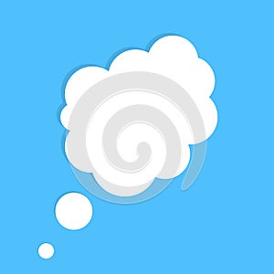 Speech or think bubble, empty communication cloud. Vector design element. vector illustration. EPS 10