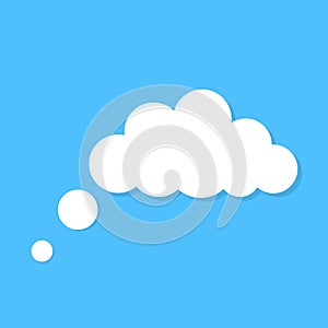 Speech or think bubble, empty communication cloud. Vector design element. vector illustration. EPS 10