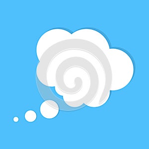 Speech or think bubble, empty communication cloud. Vector design element. vector illustration. EPS 10