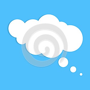 Speech or think bubble, empty communication cloud. Vector design element. vector illustration. EPS 10