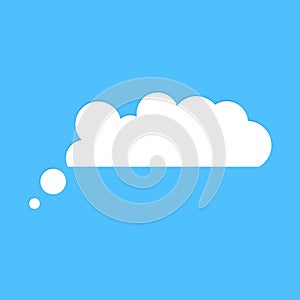 Speech or think bubble, empty communication cloud. Vector design element. vector illustration. EPS 10