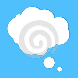 Speech or think bubble, empty communication cloud. Vector design element. vector illustration. EPS 10