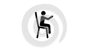 Disabled icon  illustration. wheel chair symbol