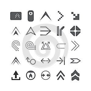 Set of Arrows. vector signs. Flat web icons.