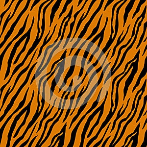 Seamless pattern with tiger stripes. Animal print. photo