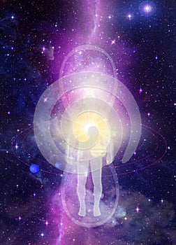 Spirituale energia energia viola fiamma energia infinito soleggiato sistema universale portale 