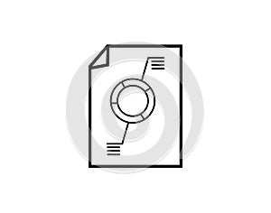 Financial reports icon.vector illustration in flat design - Vector