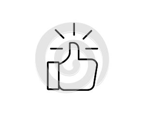 Flat hand like icon. Vector illustration. - Vector