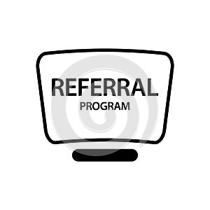 Referral Program Button. Flat design. Vector illustration. illustration in vector format.