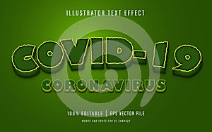 Covid-19 text effect - editable text effect