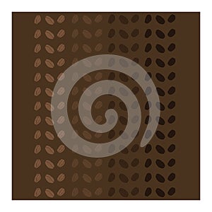 Seamless pattern of brown and beige coffee beans.