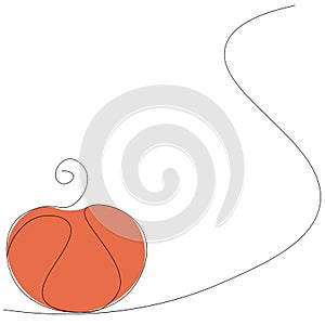 WPumpkin autumn background vector illustration