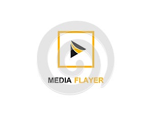 Vector Media Player Template Icon Web Player symbol