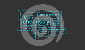 Chemistry Infotext Chemistry Text - Chemistry All conceptual words text arrangement photo