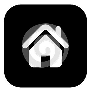 Black & white home icon for websites photo