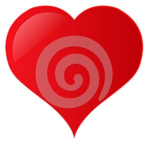 Romantic red heart clip art vector