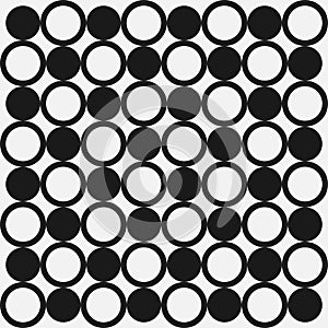 Monochrome seamless pattern. Optical illusion.
