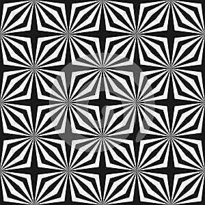 Monochrome seamless pattern. Optical illusion.