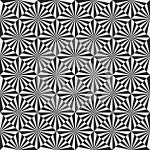 Monochrome seamless pattern. Optical illusion.