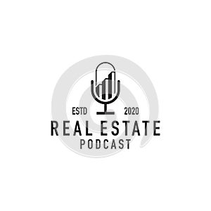 Real estate podcasts logo design photo
