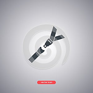 Seat belt icon. Modern flat style.