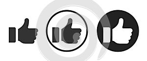 Like and Dislike Icon. Thumbs Up and Thumb Down, Hand or Finger Illustration on Transparent Background. Symbol of.