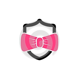 Bowtie tameng vector design template illustration