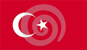 Turkey Flag Vector Illustration EPS