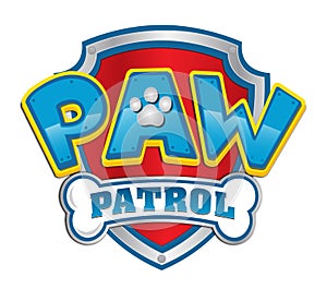 Paw patrol logo icon Animated series editorial illustration