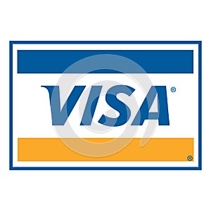 Visa Logo credit card illustration