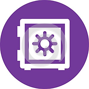 Gear icon on round internet button, settings sign