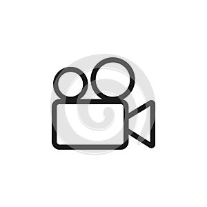 Camera icon. video camera, movie symbol vector illustration for website and mobile app