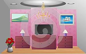 Spotlight in the studio room