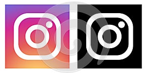 Square colored black instagram logo