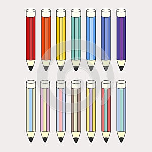 Pack of rainbow pencile