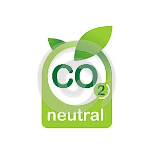 CO2 neutral eco stamp - carbon emissions free photo