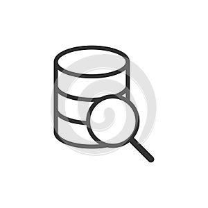 Database icon. Server isolated flat symbol for web site and mobile app