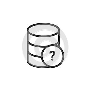 Database icon. Server isolated flat symbol for web site and mobile app