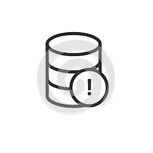Database icon. Server isolated flat symbol for web site and mobile app