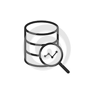 Database icon. Server isolated flat symbol for web site and mobile app