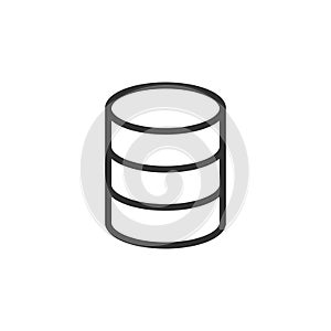 Database icon. Server isolated flat symbol for web site and mobile app