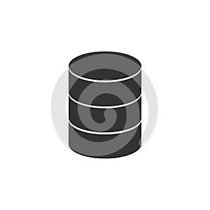 Database icon. Server isolated flat symbol for web site and mobile app